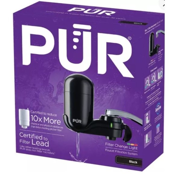 PUR® black Basic Faucet-Mount Water Filtration System - Picture 1 of 12